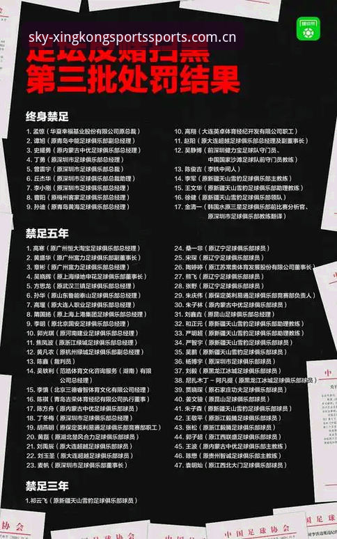 足协第三批禁足名单vs.星空体育数据升级：行业整顿与平台体验的双重维度